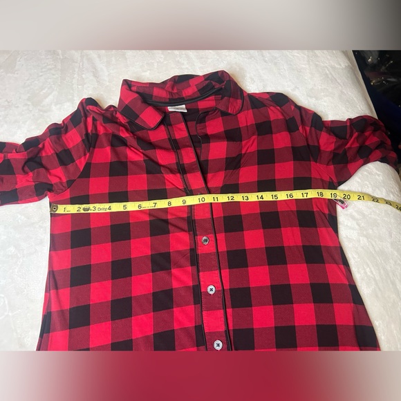 Soma Cool Nights Buffalo Plaid Red and Black Check Pajama Set Sz M. - Picture 8 of 10